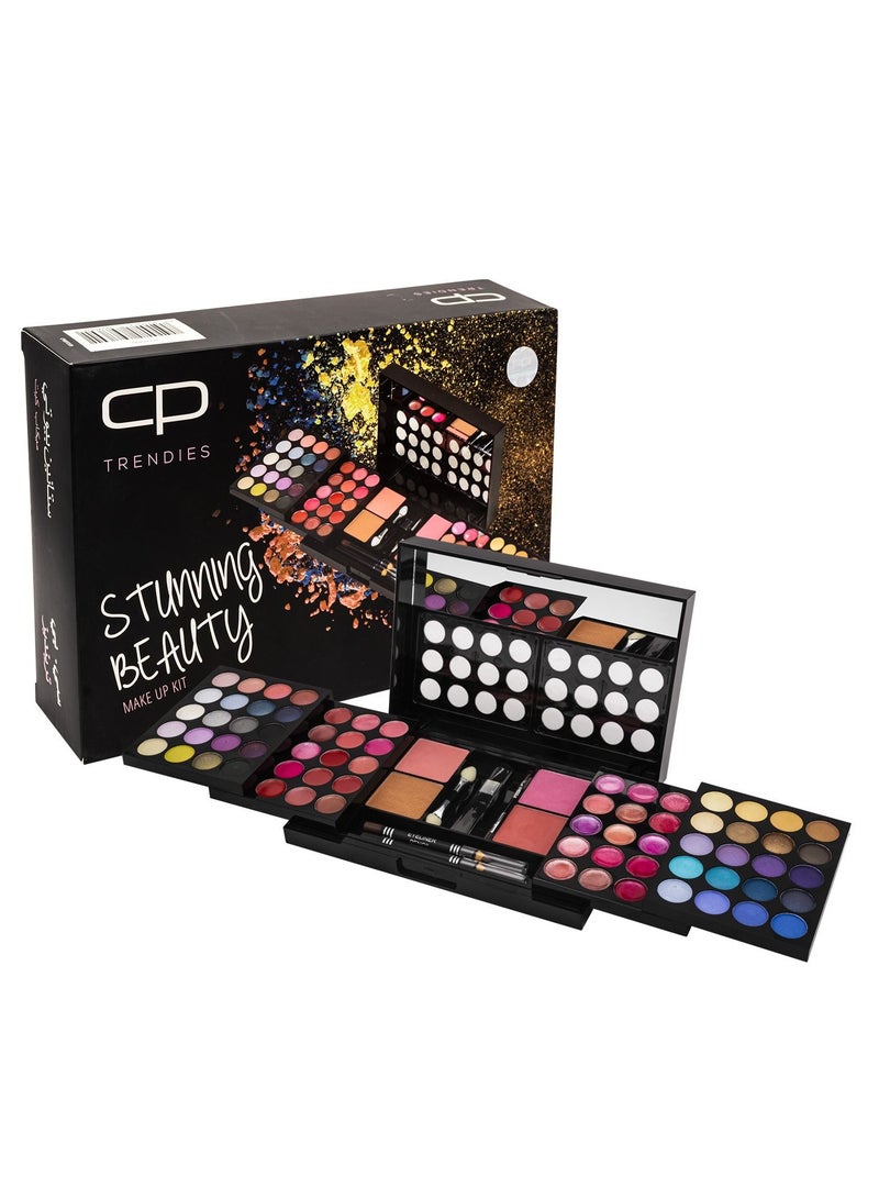 سي بي ترينديز مجموعة مكياج ستانين بيوتي من 92 قطعة، حزمة هدايا مكياج متكاملة بألوان رائعة للنساء| مجموعة مكياج الكل في واحد - Image 1