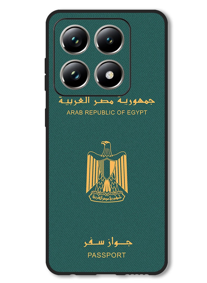 Theodor Case Compatible with Xiaomi 14T Protection Shockproof Bumper Cover Egypt Passport - Image 1