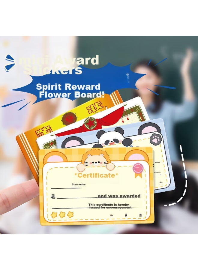DEYUE Award Certificate Stickers For Elementary School Students, Reward Stickers, Kindergarten Colorful Mini Stickers, Children's Girl's Award Stickers, Encourage Children To Study Commendation Stickers - Cartoon Style 500 Sheets - Image 5