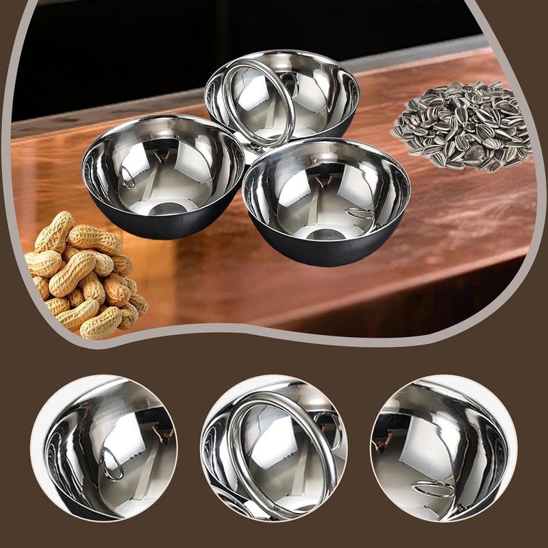 Stainless Steel Three Compartment Dish for Adults and Offering High Durability for Families Portable Snacks Plate - Image 4