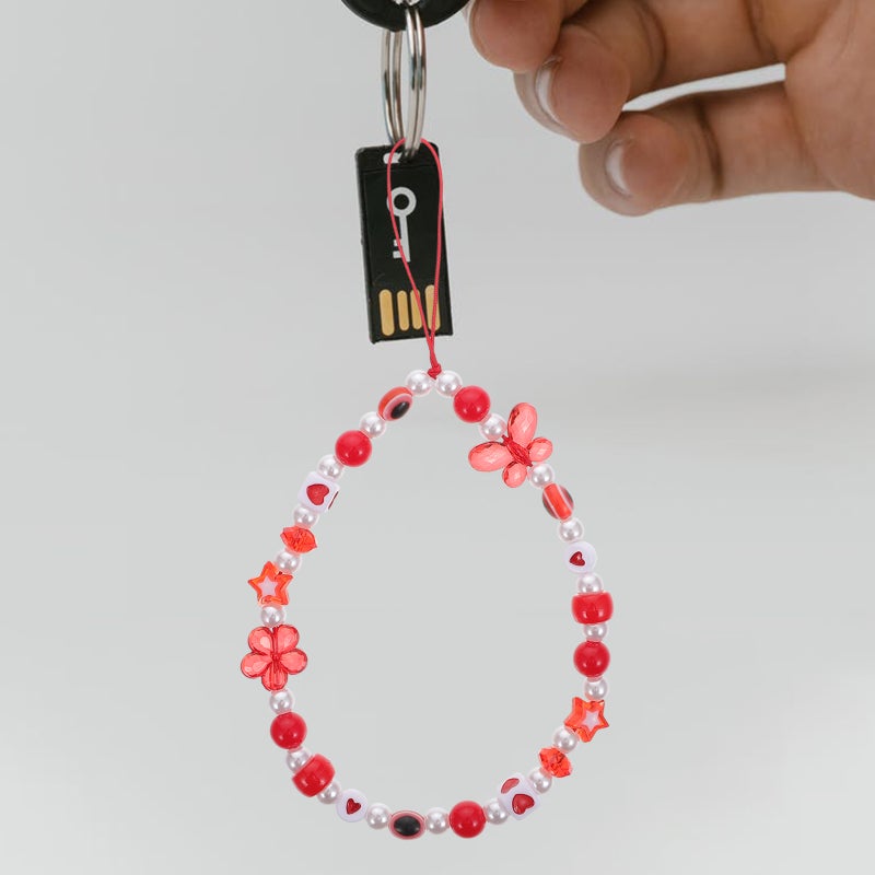2pcs Beaded Phone Lanyard Phone Hanging Charm Anti-lost Camera Chain - Image 5