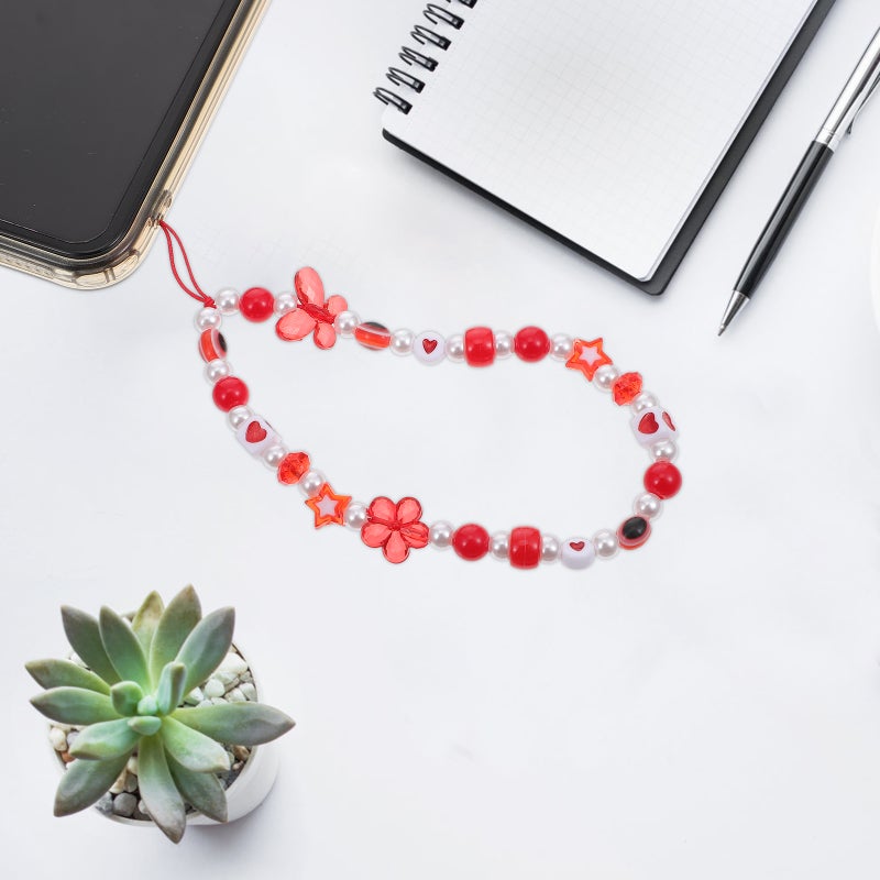 2pcs Beaded Phone Lanyard Phone Hanging Charm Anti-lost Camera Chain - Image 3