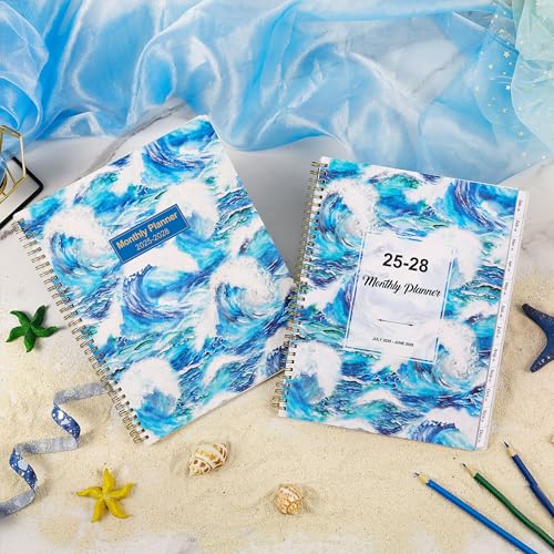 Vindora 2025-2028 Monthly Planner/Calendar - Jul 2025 - Jun 2028, 3 Year Monthly Planner (36 Months) with Tabs ＆ Two-Side Pockets, 9" x 11", Twin-Wire Binding, Celebrity Quotes, Great for Long-Term Planning - Image 2