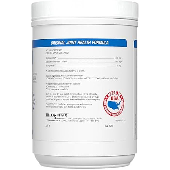 Nutramax Laboratories مكمل صحة المفاصل الأصلي للخيول - مسحوق مع الجلوكوزامين والكوندرويتين، 700 جرام - Image 3