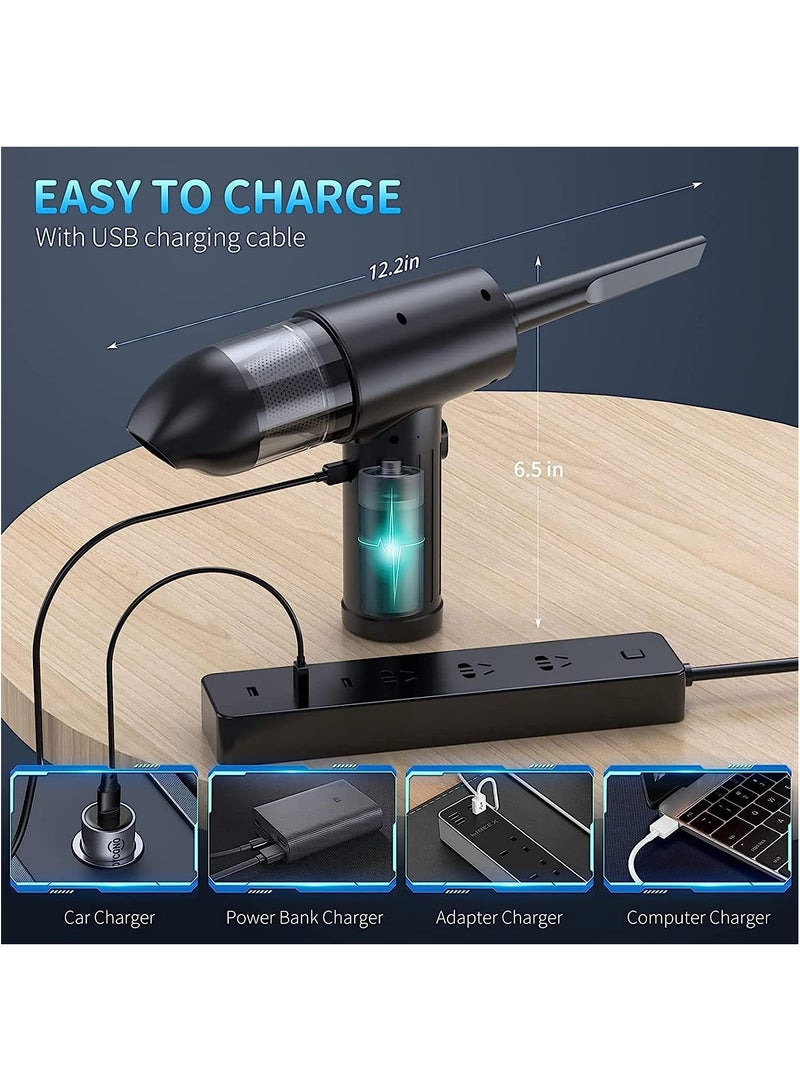 Arabest Compressed Air Duster, Electric Air Duster and Vacuum 2 in 1, 3-Gear to 91000RPM, 7600mAh Cordless Duster Replaces Air Cans /Pump for Computer Keyboard Camera Car Home Cleaning - Image 3