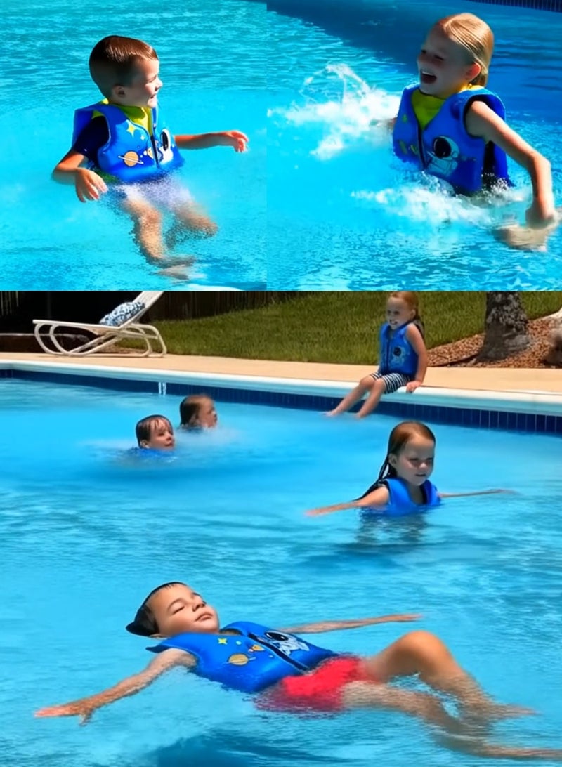 QUTOOB Kids Swim Vest with Adjustable Straps and Superior Buoyancy - Swimming Jacket for Boys and Girls, Toddler Floaties, Life Vest Pool Floaties, Swim Lesson Aid - Ideal for Pool, Beach, Boating, Swimming - Image 3