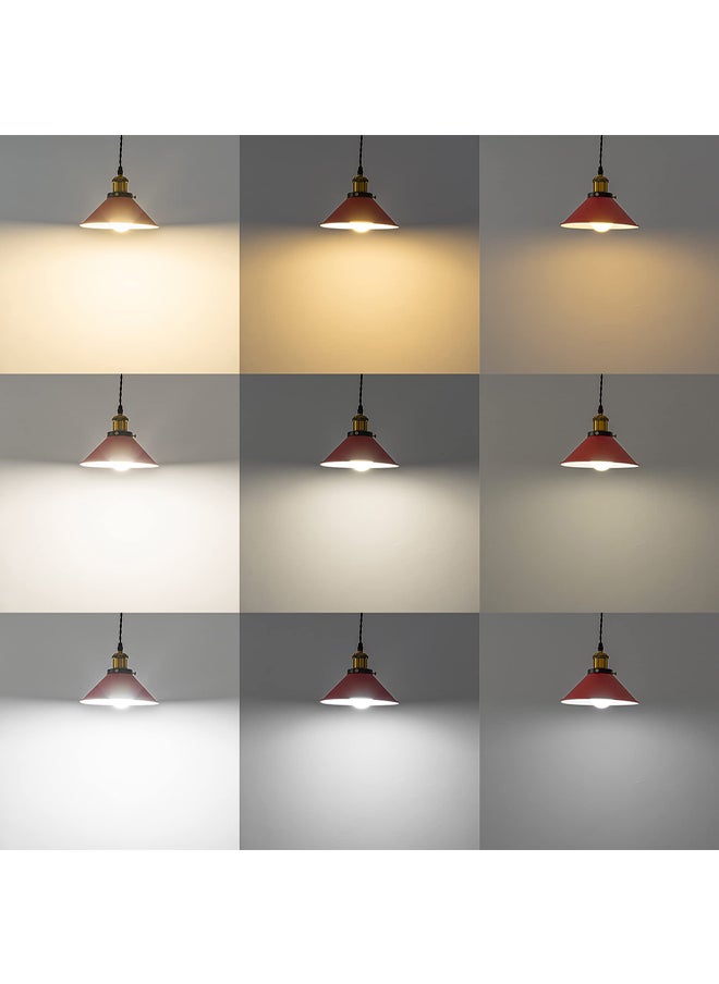 Kiven No Wiring Needed Industrial Pulley Design Plug in Pendant Lamp with Remote Control,3 Color Changing Dimmable Ceiling Light,Red Iron Cone Shape Shade with Wheel for Sloped Vaulted Ceiling