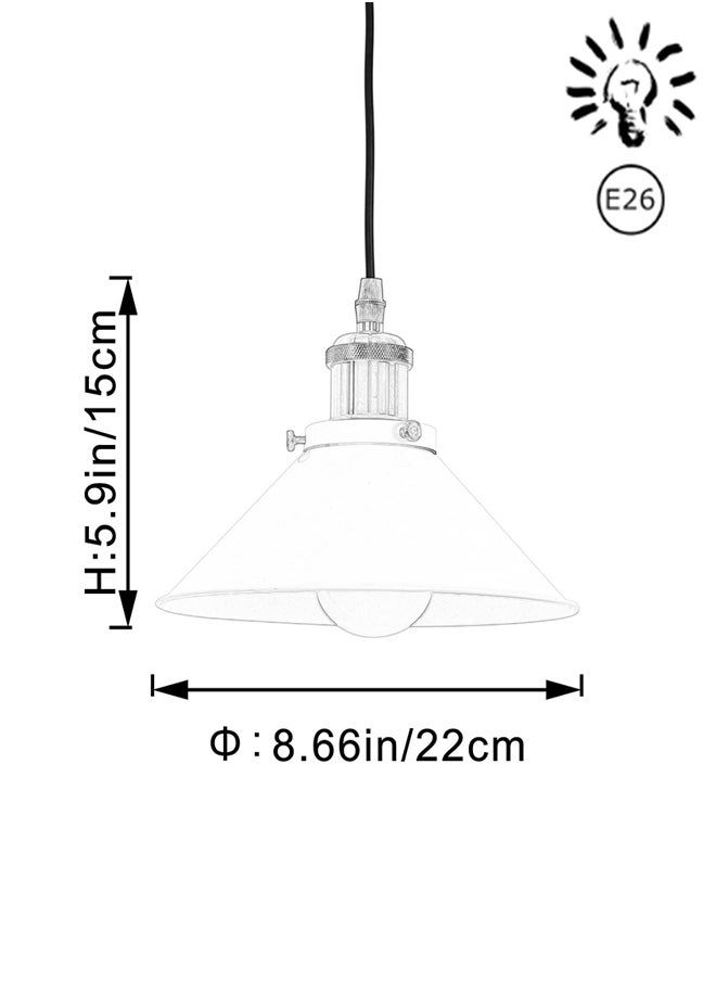 Kiven No Wiring Needed Industrial Pulley Design Plug in Pendant Lamp with Remote Control,3 Color Changing Dimmable Ceiling Light,Red Iron Cone Shape Shade with Wheel for Sloped Vaulted Ceiling