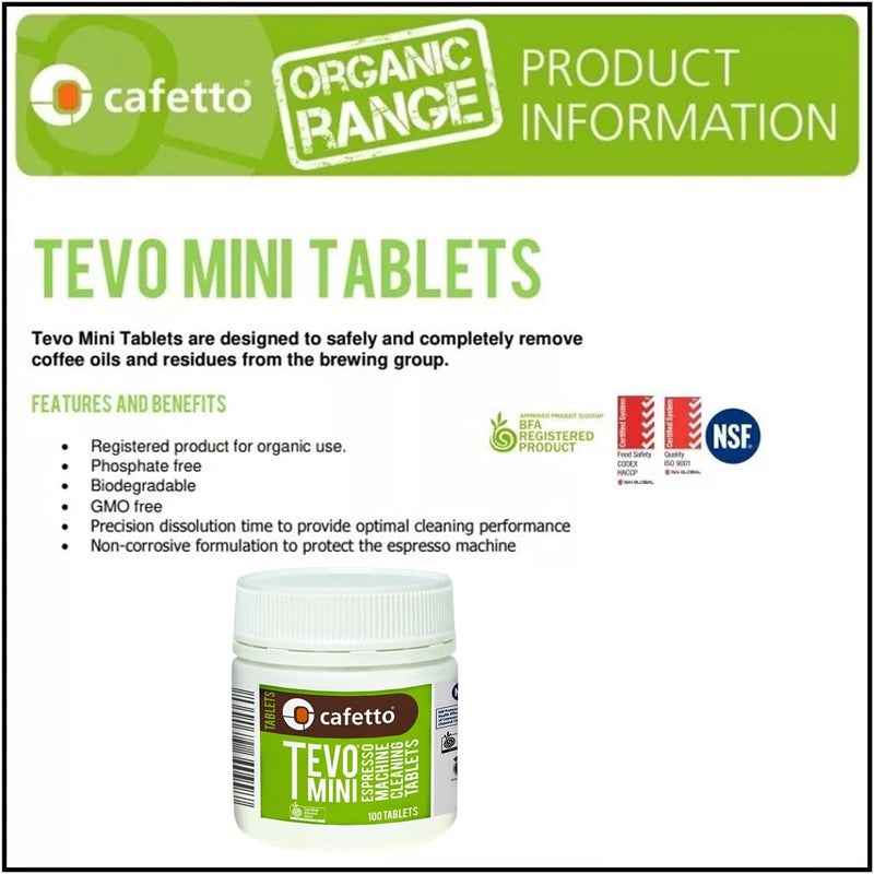 كافيتو أقراص تنظيف آلة الإسبريسو Tevo Mini - 100 قطعة - Image 3
