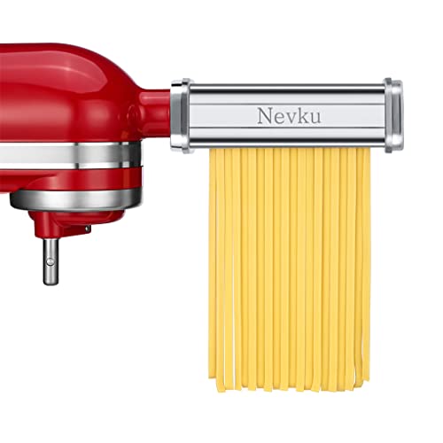 NEVKU Pasta Maker Attachments Set for all KitchenAid Stand Mixer, including Pasta Sheet Roller, Spaghetti Cutter, Fettuccine Cutter by Nevku - Image 4
