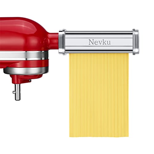 NEVKU Pasta Maker Attachments Set for all KitchenAid Stand Mixer, including Pasta Sheet Roller, Spaghetti Cutter, Fettuccine Cutter by Nevku - Image 3