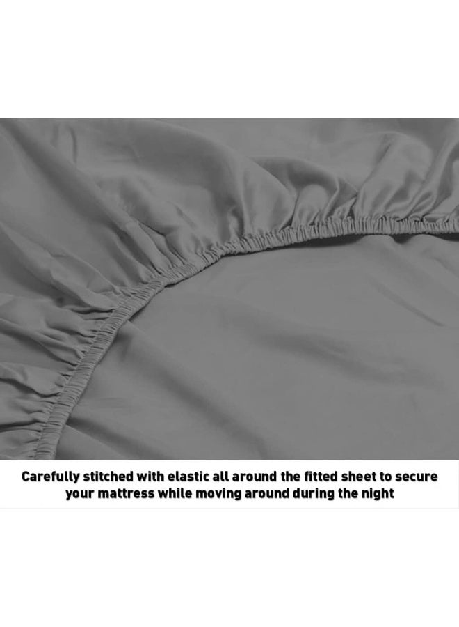 Top Split King Flex Head Sheet Set for Sleep Number Mattress Fits Deep Pocket Bed 1800 Thread Count Super Soft and Cool 4 Piece Set with Pillowcases 34-36" Split top (Navy) - Image 3