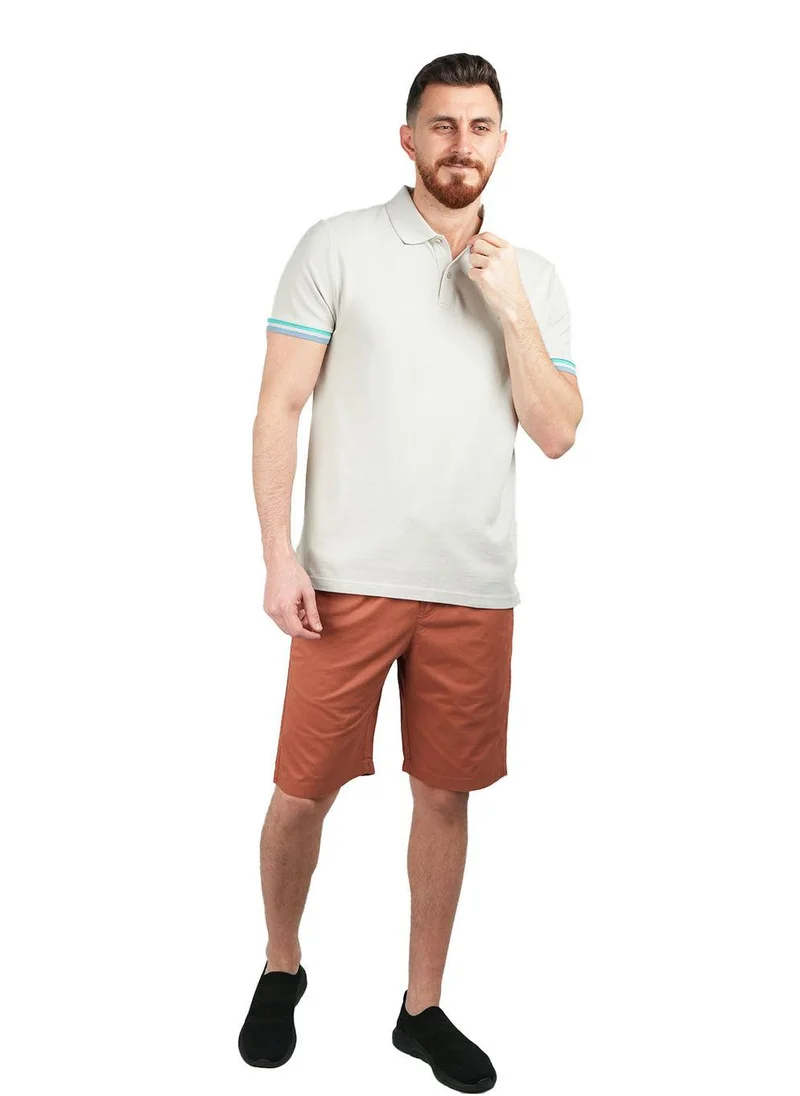 جيوردانو قميص بولو رجالي عالي الأداء بقصّة Slim Fit مطرز بنقشة أسد