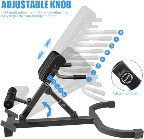Houbos Hyper Back Extension Roman Chair Multi-Functional Adjustable Ab Sit Up Bench - Image 3