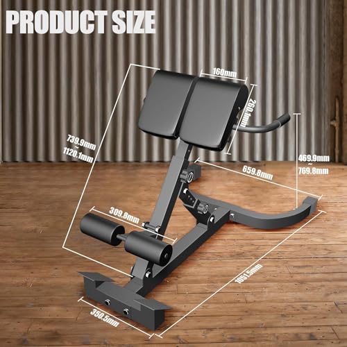 Houbos Hyper Back Extension Roman Chair Multi-Functional Adjustable Ab Sit Up Bench - Image 5