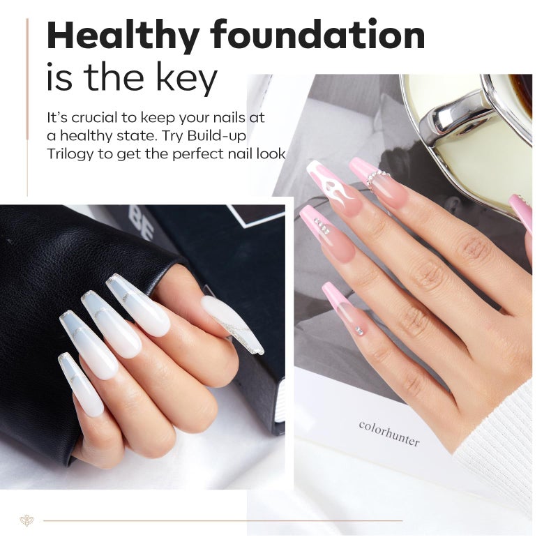 modelones 3 Pcs Top Coat Builder Nail Gel with Gel Base, No Wipe - Shine Finish and Long Lasting, Clear Builder Top Nail Kit for Thickening Apex Building Extension, LED Lamp Cured 10ml Home DIY Salon - Image 5