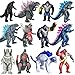 TwCare Set of 12 Godzilla x Kong The New Empire Dinosaur Dragon Toys Action Figures Evolved Basic Exquisite Battle Roar BEAST Glove Shimo Frost Bite Mecha King Ghidorah Cake Toppers Pack - Image 3