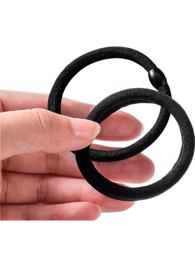 Uplus Simple Versatile High-Elasticity Hair Ties, 20 Stylish Black Hair Bands, Elastic Hair Bands, Hair Accessories - Image 1