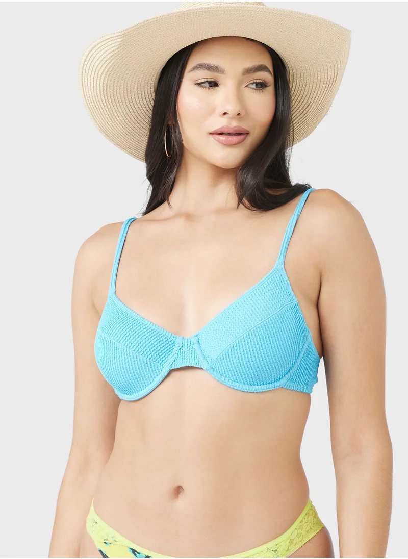 MONKI Ribbed Bikini Top