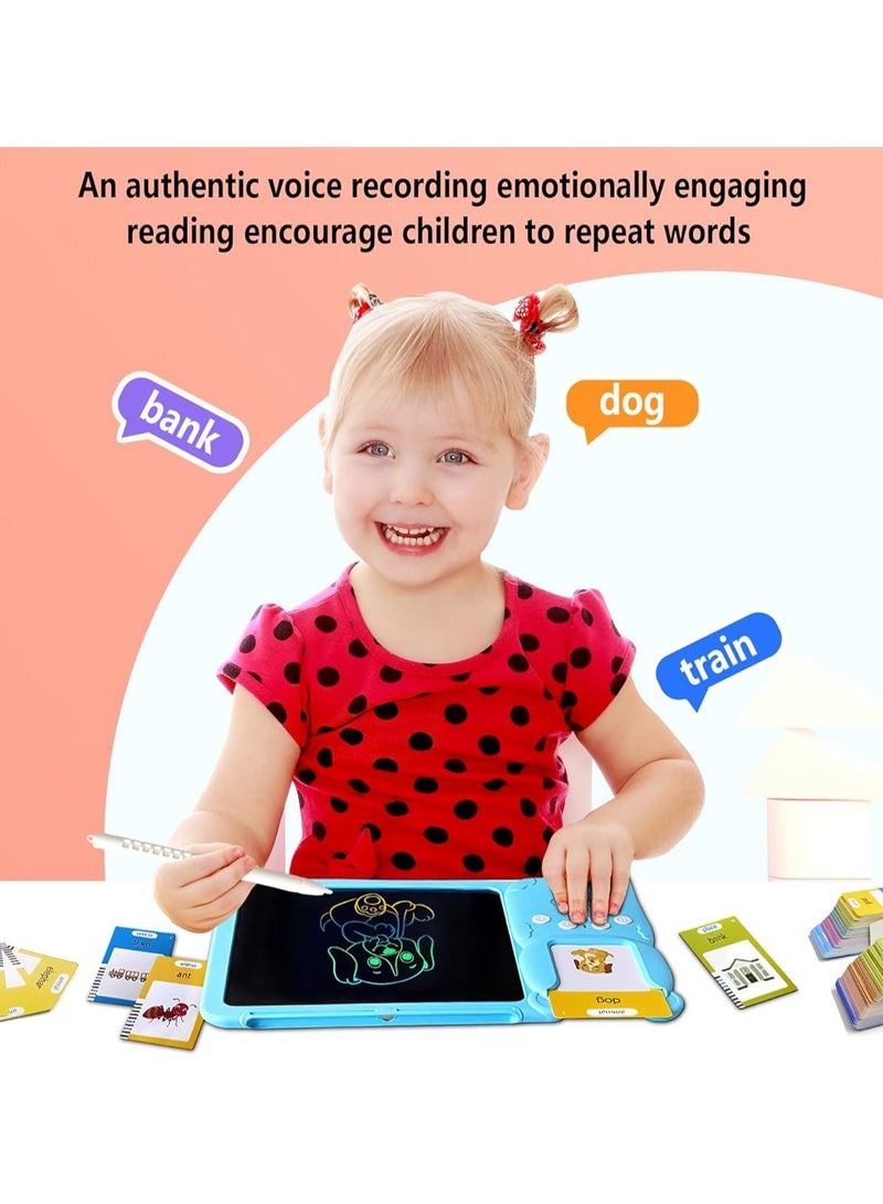 Writing Tablet  FlashCards Learning Toys Children Learning Toy with Real Sounds for Kids 2 in 1 Talking Tablet Build Educational Toys Abundant Kids Language Therapy Autism Toys - Image 4