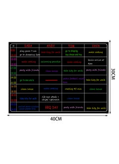 Generic Black Weekly Planner Fridge Magnet Strong Dry Erase Magnetic Planner Monthly And Weekly Planner, Anti-Fouling Magnetic Whiteboard Calendar, Magnetic Calendar Message Board Dry Erase Soft Whiteboard  - Image 2