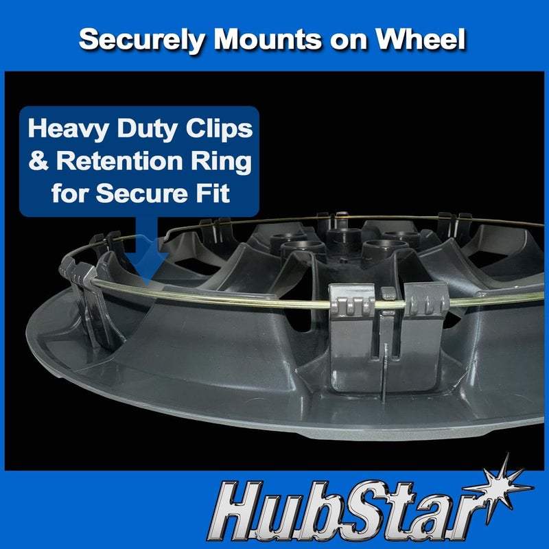 HubStar Replacement Hubcap for Toyota Corolla 2014-2016, 16-inch Silver Wheel Cover - Image 5