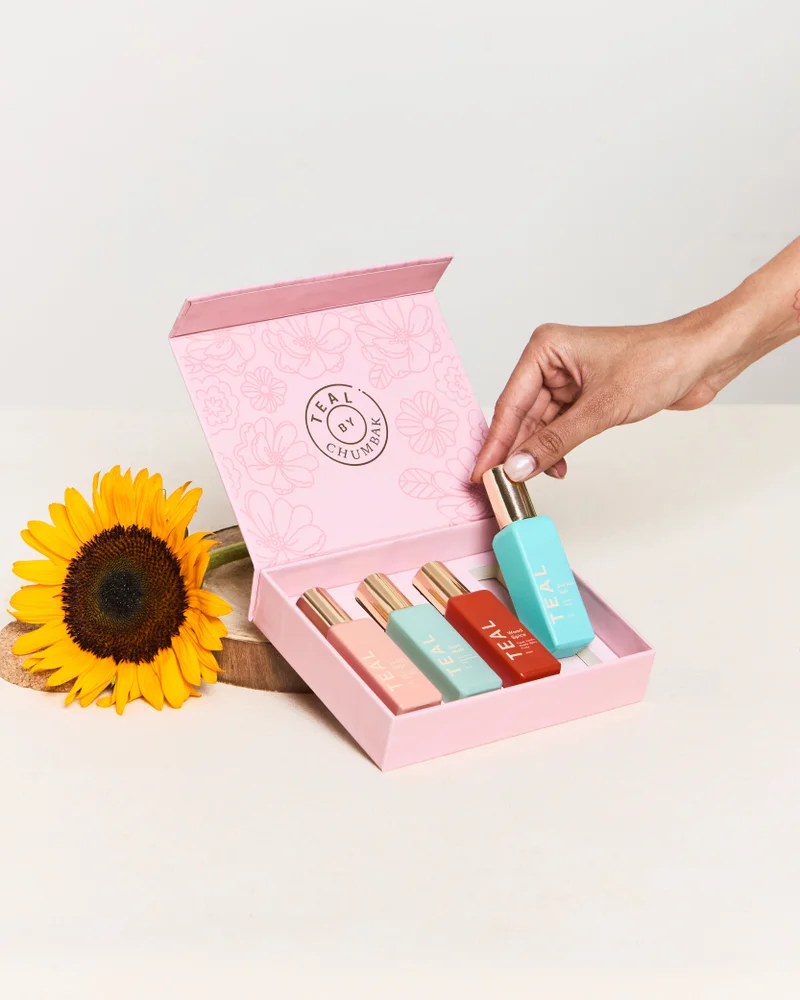 Chumbak  Teal by Chumbak | Wanderlust Perfume Gift, Set of 4 for Women | Best Price UAE