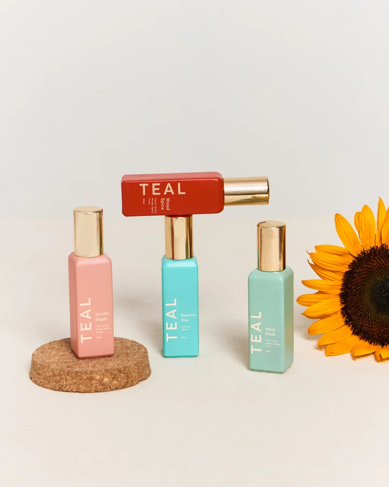 Chumbak  Teal by Chumbak | Wanderlust Perfume Gift, Set of 4 for Women | Best Price UAE