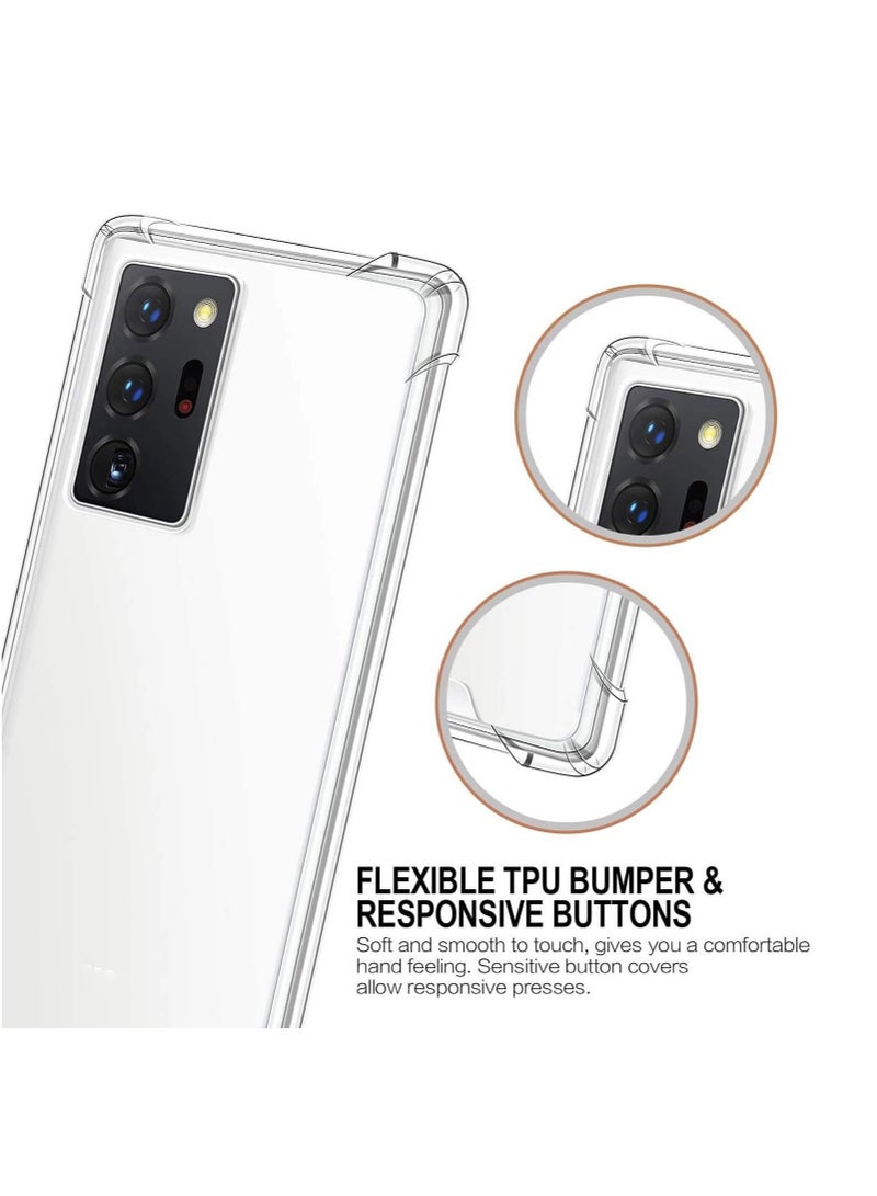 DUSALA Samsung Galaxy Note 20 Ultra 5G Case Cover Bumper Shell Tpu Pc Hybrid Crystal Clear Acrylic Bumper Case Cover For Samsung Galaxy Note 20 Ultra 5G (CLEAR) - Image 2