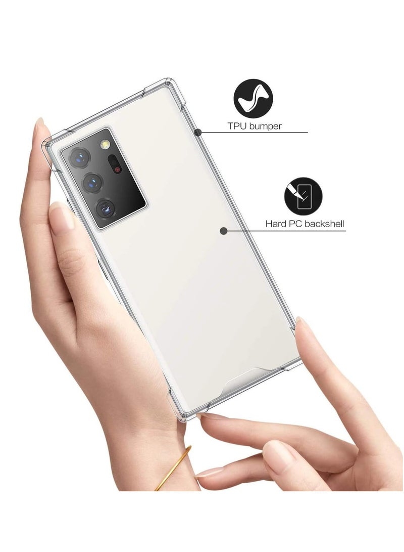 DUSALA Samsung Galaxy Note 20 Ultra 5G Case Cover Bumper Shell Tpu Pc Hybrid Crystal Clear Acrylic Bumper Case Cover For Samsung Galaxy Note 20 Ultra 5G (CLEAR) - Image 3