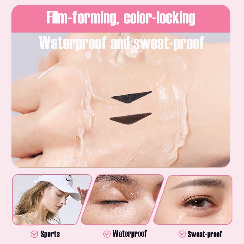 LuckNest 2PCS Gel Eyeliner Pencil Set, 2025 New Foldable Eyeliner Stamp for Perfect Wings, Waterproof Eyeliners Tool, Smudge Proof Eyeliners Pen for Beginners (Black+Brown) - Image 4