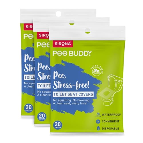 PEE BUDDY Disposable Toilet Seat Covers - 20 Sheets (Pack of 3)| No Direct Contact with Unhygienic Seats | Easy To Dispose | Nature Friendly | Must Have For Women and Men - Image 1