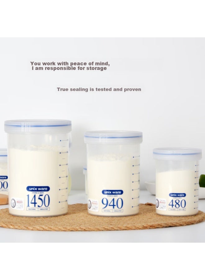 Asvel Plastic Sealed Container, Food Grade, Portable Milk Powder Dispenser, Tea Storage Jar, Snack Storage Box, 1450ml - Image 5