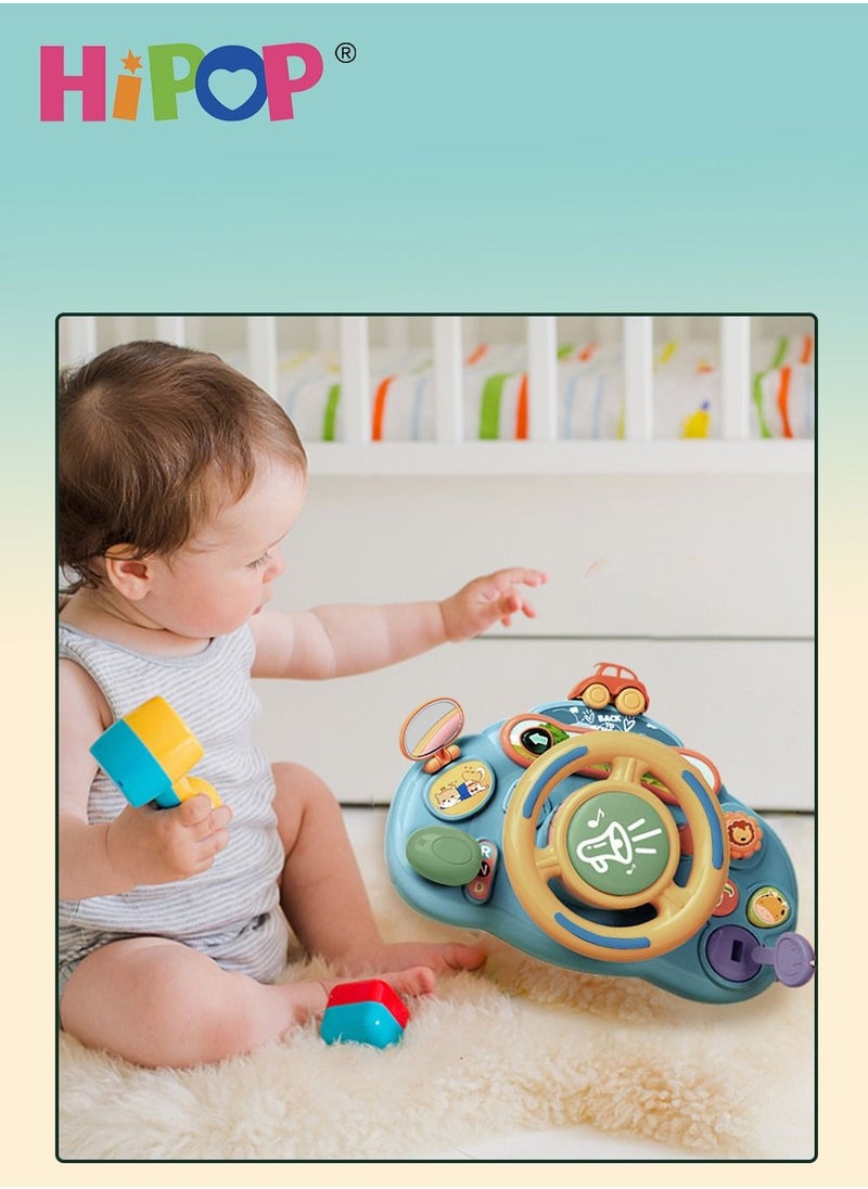 HIPOP - Rotating Steering Wheel Toy With Music And Light,Partial Color Random,Musical Toys Early Education Toddler Toys - Image 1