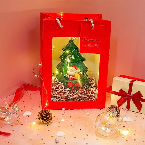 Ottwlli 150 Grams Red & White Crinkle Cut Paper Shred Filler Metallic Iridescent Gift Boxes Filler Gift Wrapping Gift Basket Filler for Gift Wrapping & Basket Filling Easter Grass - Image 3