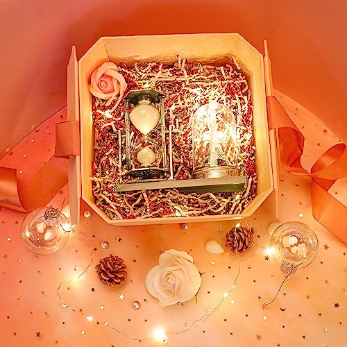 Ottwlli 150 Grams Red & White Crinkle Cut Paper Shred Filler Metallic Iridescent Gift Boxes Filler Gift Wrapping Gift Basket Filler for Gift Wrapping & Basket Filling Easter Grass - Image 5