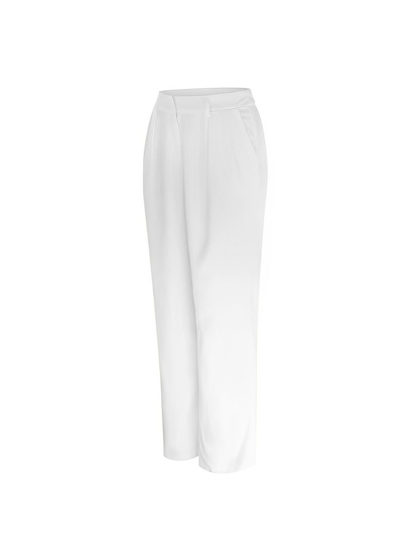 REOCLE Women's Wide Leg Pants High Waisted Business Casual Summer Dress Pants Palazzo Long Work Trousers with Pockets - Image 2