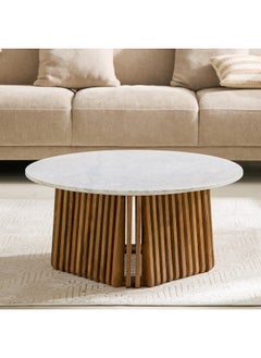 Home Box Dolce Marble Top Coffee Table 80 x 43 x 80 cm  - Image 2