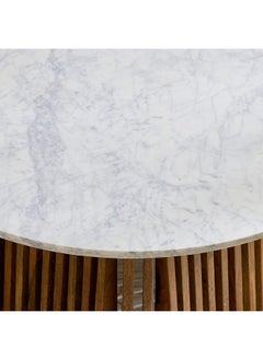 Home Box Dolce Marble Top Coffee Table 80 x 43 x 80 cm  - Image 3