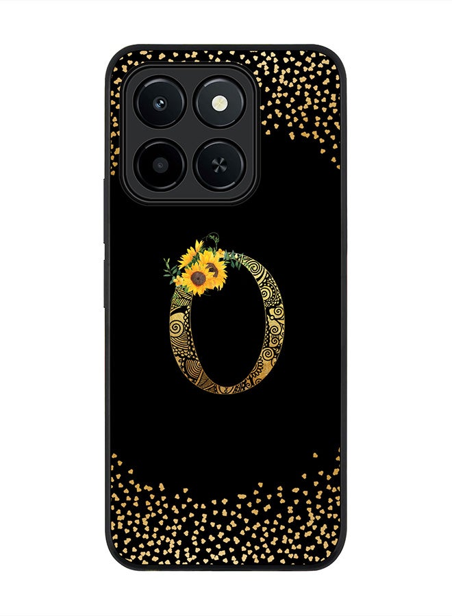 Stylizedd For Honor X6c Case,Slim fit Camera Protection, Shockproof Thin Phone cover  - Custom Floral Monogram - O ( Black )