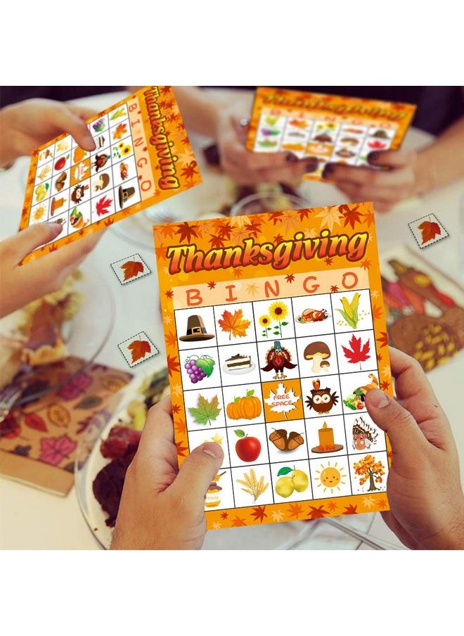 Omgouue Thanksgiving Day Bingo Game Party Supplies Gift for Kids Adult 24 Player  - Image 2