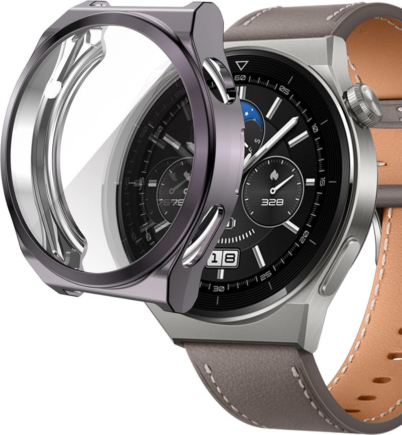 46mm Case for Huawei Watch GT3 pro Screen Protector Overall Protective Ultra-Thin TPU HD Clear Cover (46mm, 6Colors) - Image 2