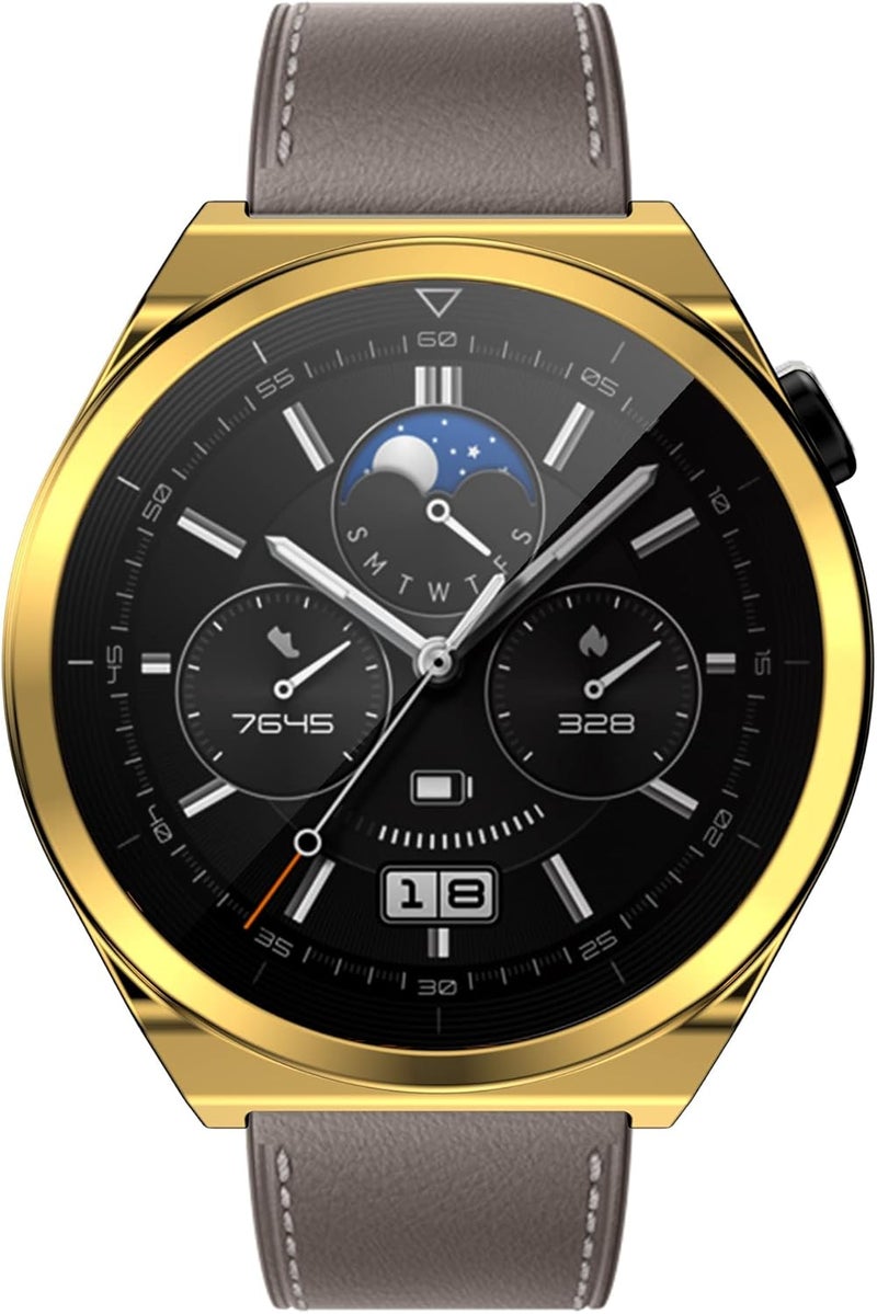 46mm Case for Huawei Watch GT3 pro Screen Protector Overall Protective Ultra-Thin TPU HD Clear Cover (46mm, 6Colors) - Image 5