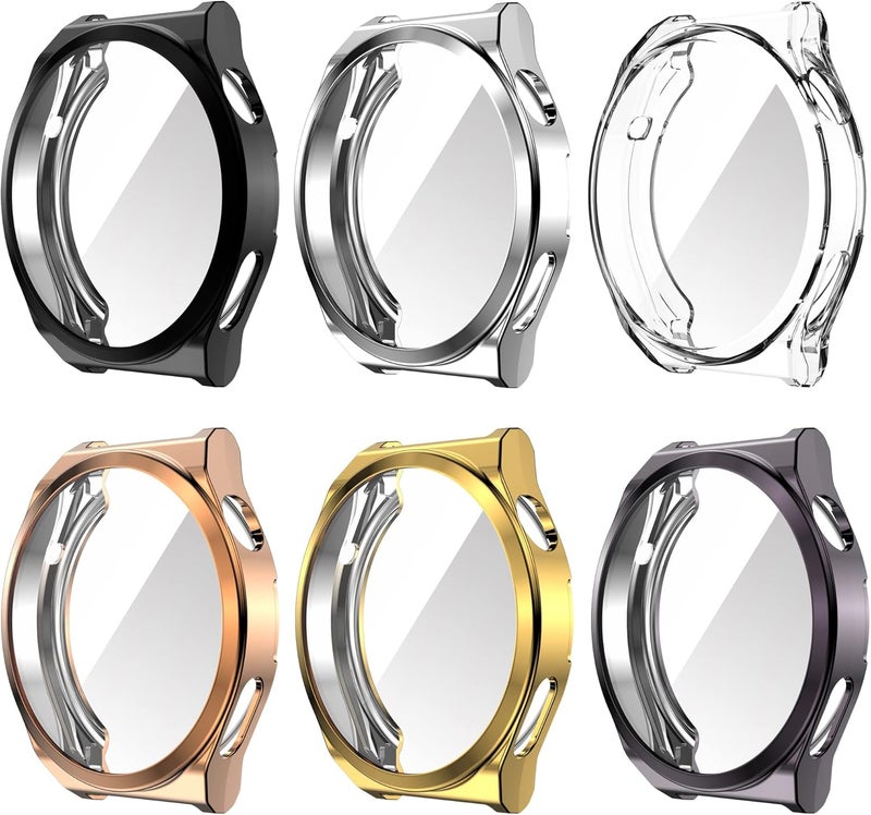 46mm Case for Huawei Watch GT3 pro Screen Protector Overall Protective Ultra-Thin TPU HD Clear Cover (46mm, 6Colors) - Image 1