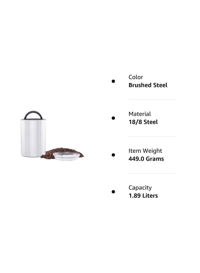 Planetary Design Airscape Stainless Steel Coffee Canister  Food Storage Container  Patented Inner Plunger Lid REMOVES Excess Oxygen  Dont Buy airtight Buy AIRLess Medium Brushed Steel - Image 5