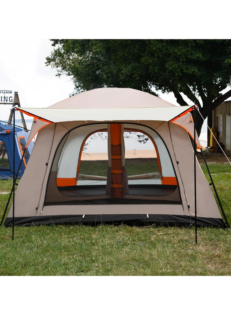 DubaiGallery Camping Family Tent Double Layers Oversize 2 Rooms Thickened Rainproof Outdoor Family Camp Tour Equipment Hiking - Image 3
