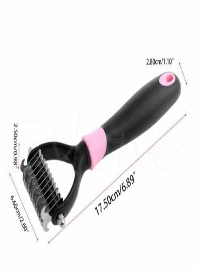Zyomatiq (1Pcs) Professional Pet Grooming Undercoat Rake Comb Dematting Tool, 2 Sided,Effective Removing Knots for Cats, Dogs. - Image 2