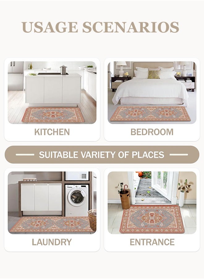 Generic 2 PCS Kitchen Floor Mats Rugs Set, Cushion Floor Carpet, Waterproof, Oil Resistant and Anti-Fatigue PU Standing Mat for Kitchen, Floor, Office, Sink, Laundry 45*75CM+45*120CM  - Image 4