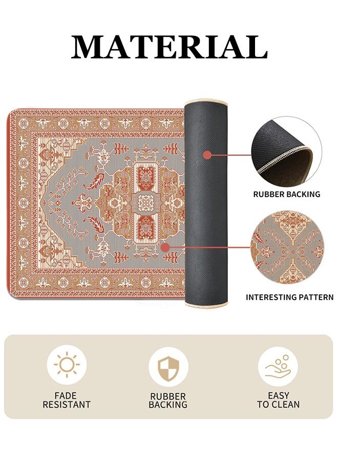 Generic 2 PCS Kitchen Floor Mats Rugs Set, Cushion Floor Carpet, Waterproof, Oil Resistant and Anti-Fatigue PU Standing Mat for Kitchen, Floor, Office, Sink, Laundry 45*75CM+45*120CM  - Image 2