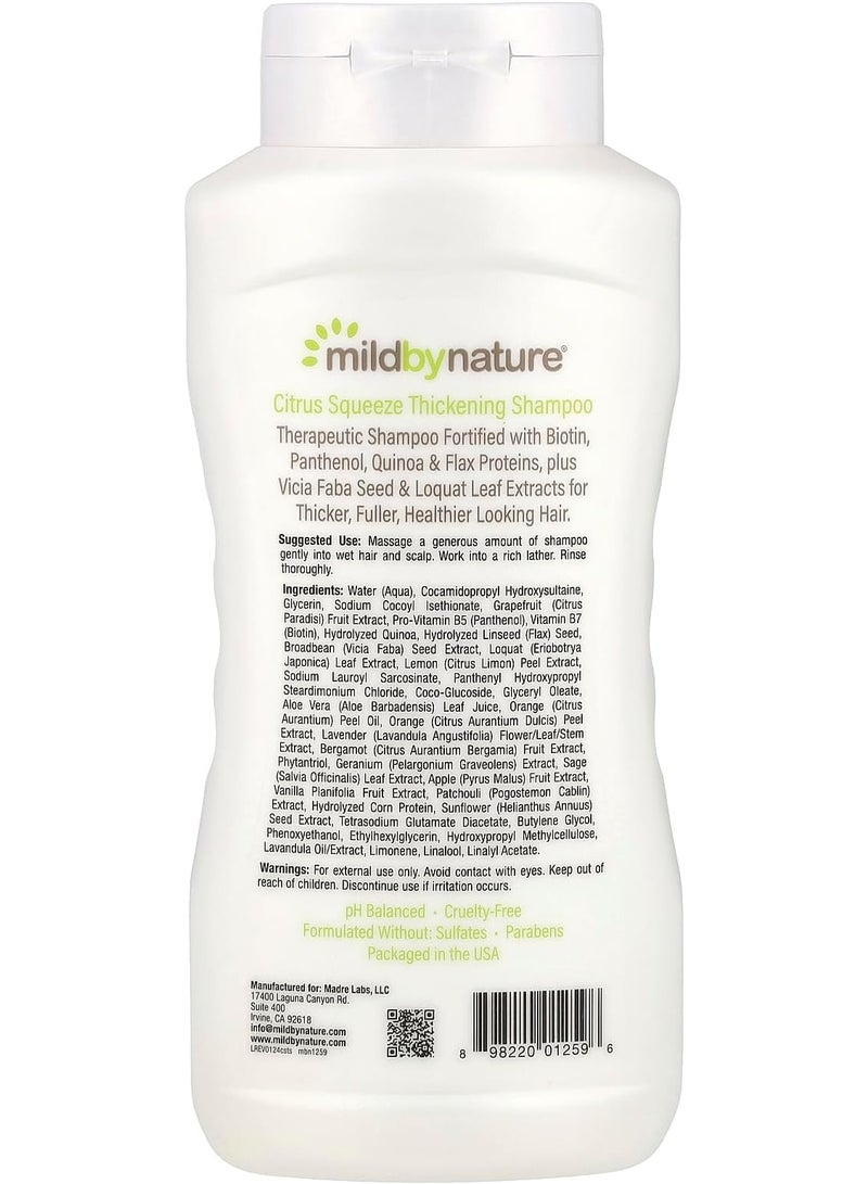 Mild By Nature, Thickening Shampoo, B-Complex + Biotin, Citrus Squeeze, 16 fl oz (473 ml) - Image 2